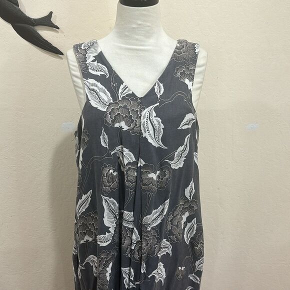 Anthropologie Black and White Floral Maxi Dress - Picture 7 of 14